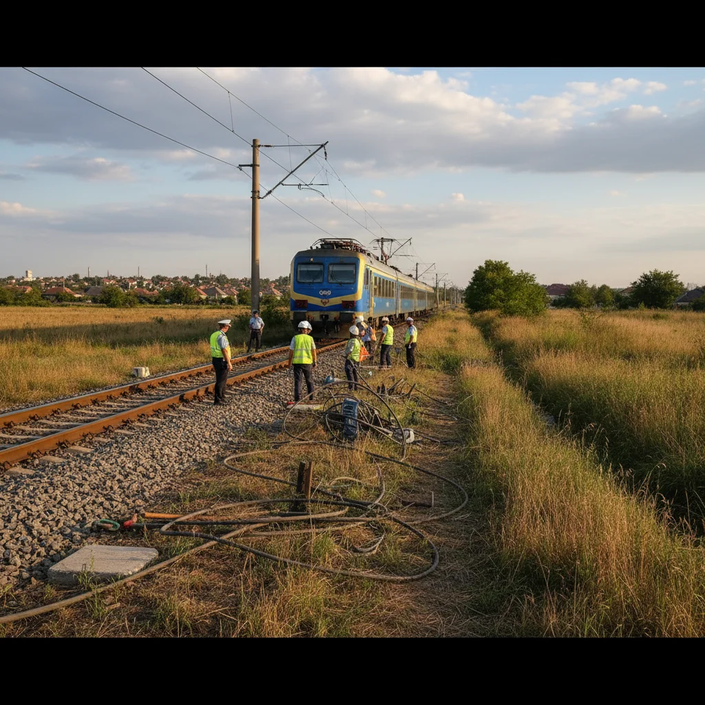 Circulație feroviară afectată în Ilfov după avarierea cablurilor de semnalizare între Periș și Buftea