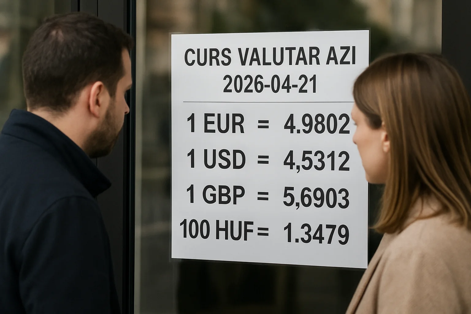 Curs valutar azi (BNR) – 2026-04-21