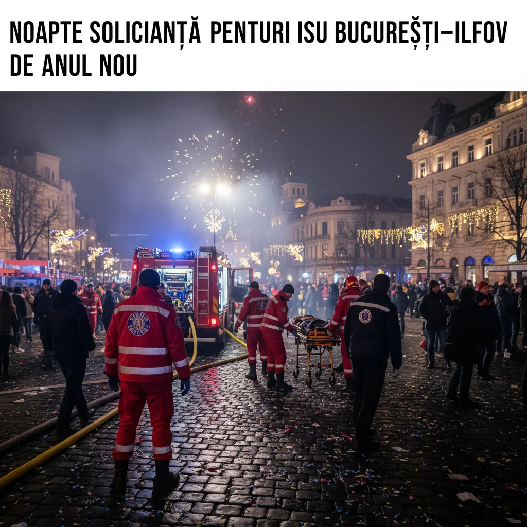 Intervenții multiple de Anul Nou pentru pompierii ISU București–Ilfov în județul Ilfov