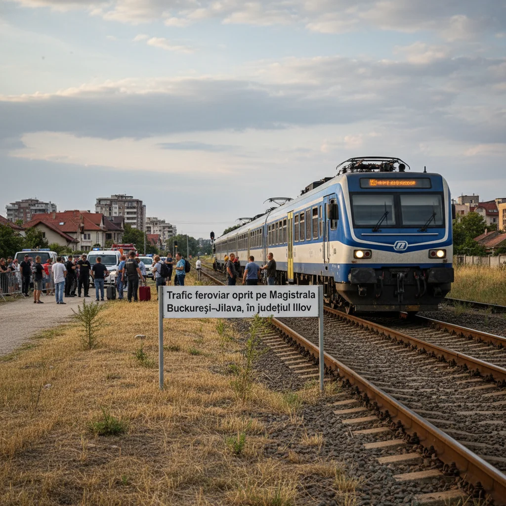 Trafic feroviar oprit pe Magistrala București–Jilava, în județul Ilfov, după un incident la un tren