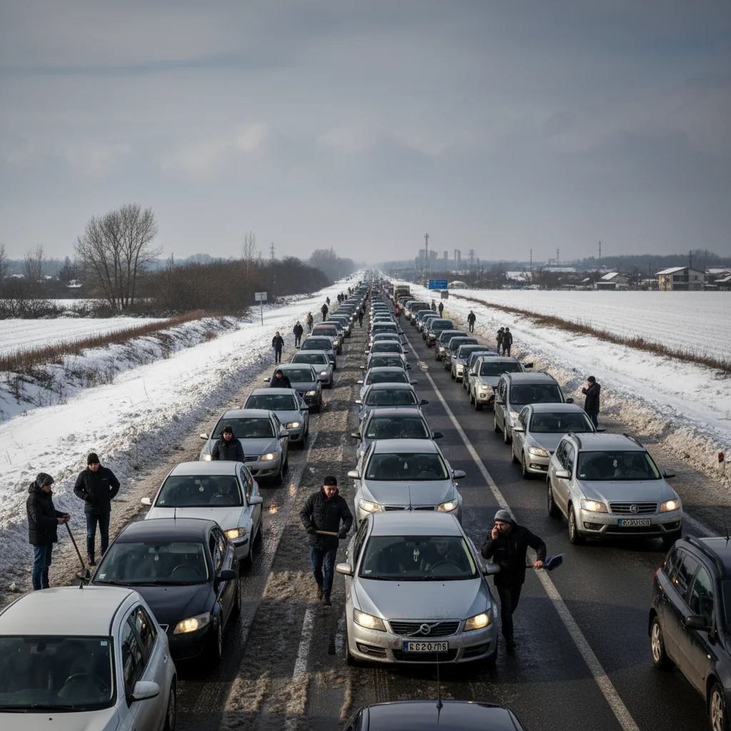 Traficul în județul Ilfov este deschis, dar se circulă pe carosabil umed după episoadele de iarnă severă
